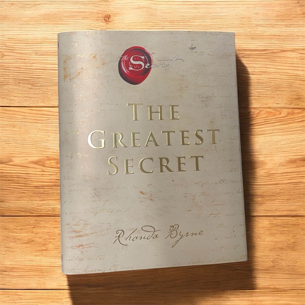 Rhonda Byrne "The Greatest Secret" Hardcover Book - Cream & Gold